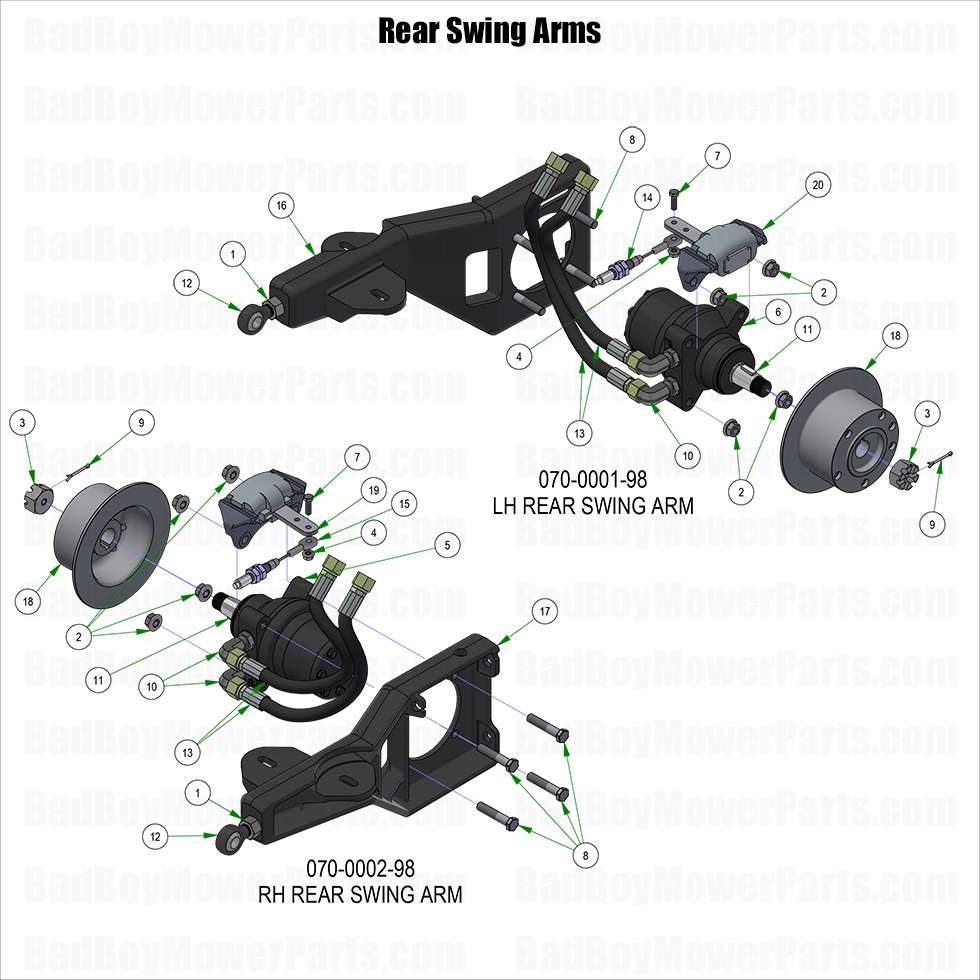 2025 Rogue - Rear Swing Arms
